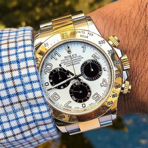 rolex daytona meteorite panda|Rolex daytona two tone price.